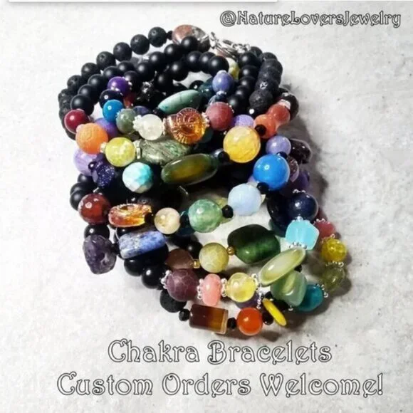 7 Chakra Bracelet ~ Balance Your Energy ~ Cool Calm & Collected Meditations 7-8" - Picture 9 of 9